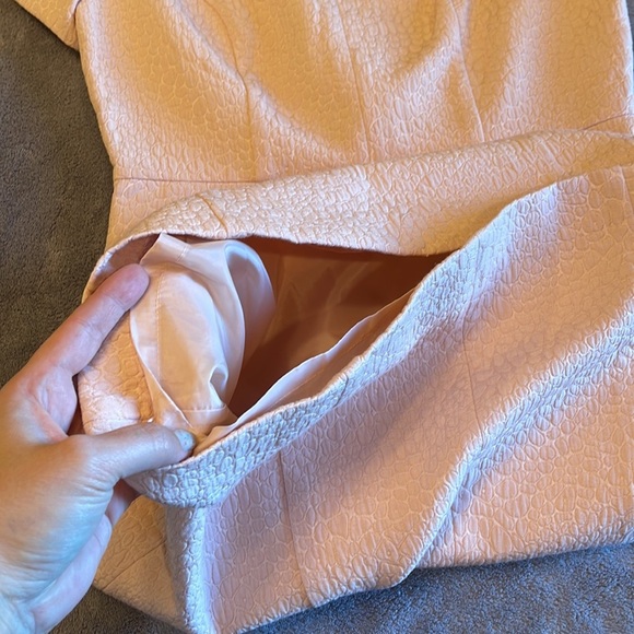 Talbots petites 4P beautiful textured cap sleeve shift dress fabulous baby pink - Picture 11 of 12